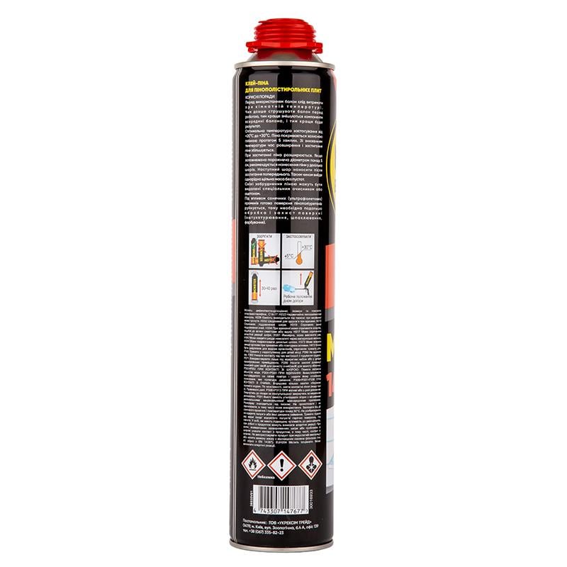 Клей-пена для утеплителя профессиональная Budmonster Mega 860 мл (100706) - фото 3 Клей-пена для утеплителя профессиональная Budmonster Mega 860 мл (100706) - фото 3