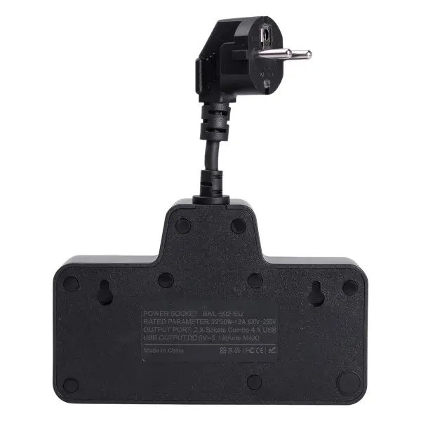 Фільтр-розгалужувач мережевий SNAILS 2 розетки LED 4 USB та сенсорним керуванням 8 см Чорний (147-107-HP-5-18 ) - фото 6 Фільтр-розгалужувач мережевий SNAILS 2 розетки LED 4 USB та сенсорним керуванням 8 см Чорний (147-107-HP-5-18 ) - фото 6