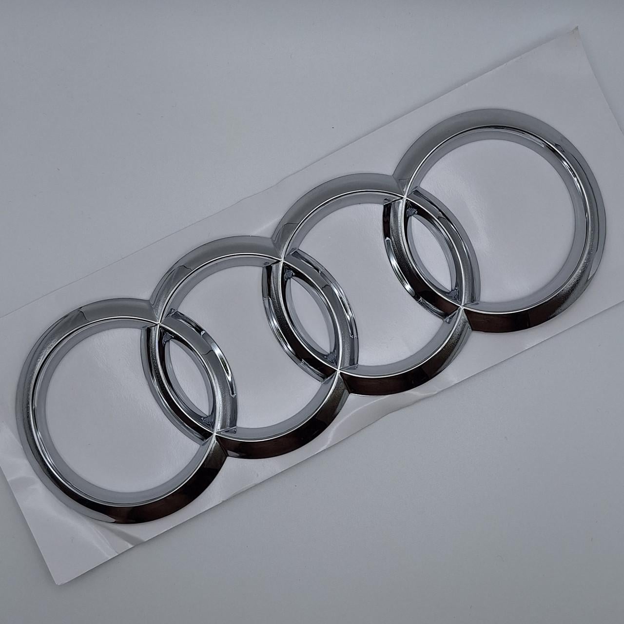 Эмблема Audi задняя 202х71 мм полусфера Хром глянцевый (1736771836)