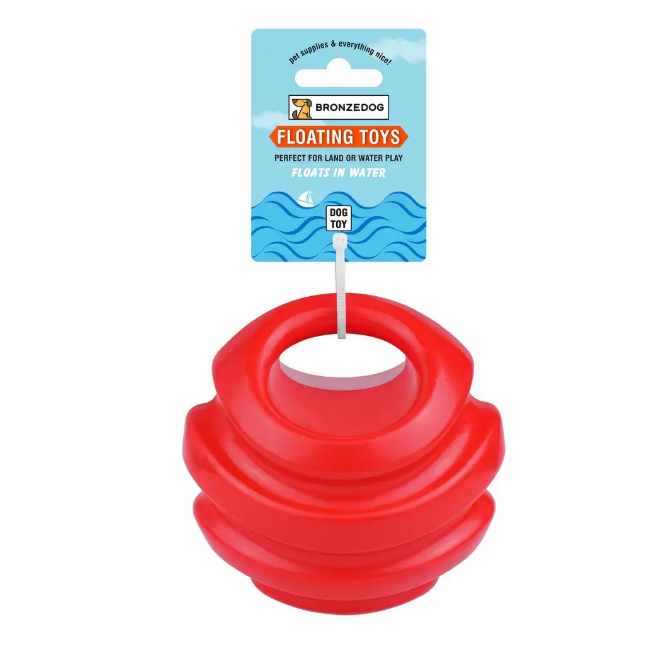 Іграшка для собак плаваюча BronzeDog FLOAT Силовий м'яч L 11 см Червоний (1R0500)