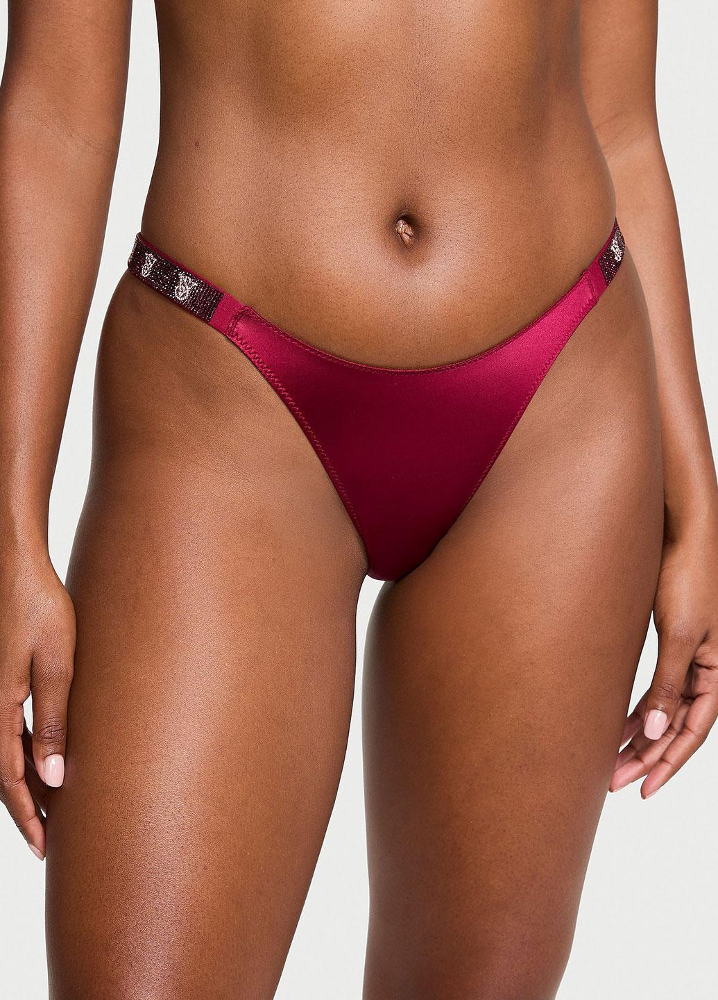 Трусики со стразами Victoria's Secret Very Sexy XL Бордовый (7000R090454545QG4XL)
