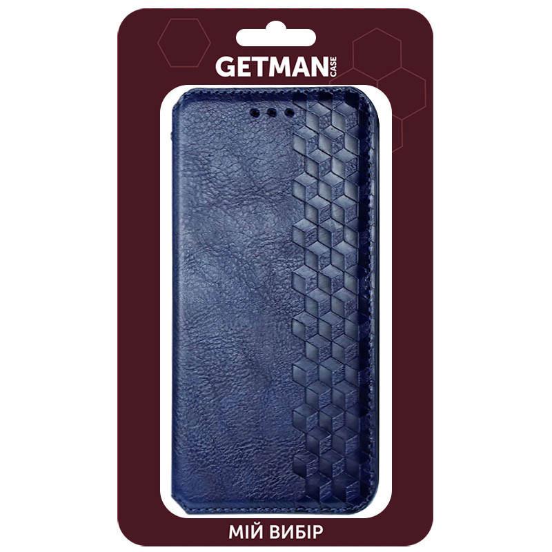 Кожаный чехол книжка GETMAN Cubic (PU) для Xiaomi Redmi Note 10 5G/Poco M3 Pro Синий - фото 6