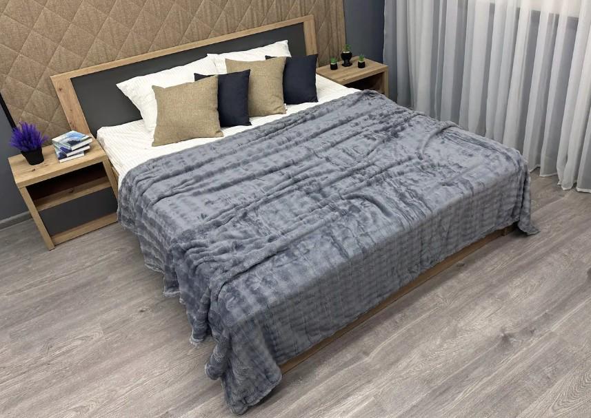 Покрывало из плюша Soft Night 200х230 см Графитовый (87-132) - фото 1 Покрывало из плюша Soft Night 200х230 см Графитовый (87-132) - фото 1