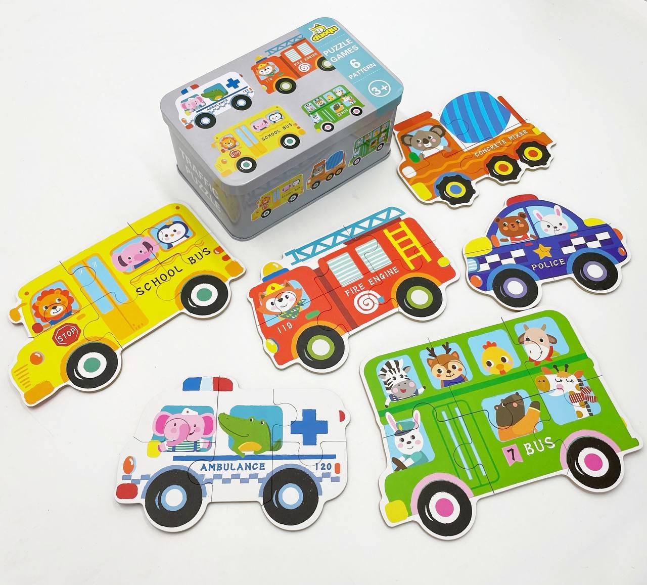 Пазлы 6в1 Транспорт (58638)