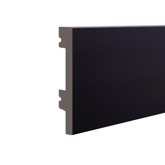 Плинтус дюрополимерный 80х10х2500 мм Черный (8010P-5004-4)