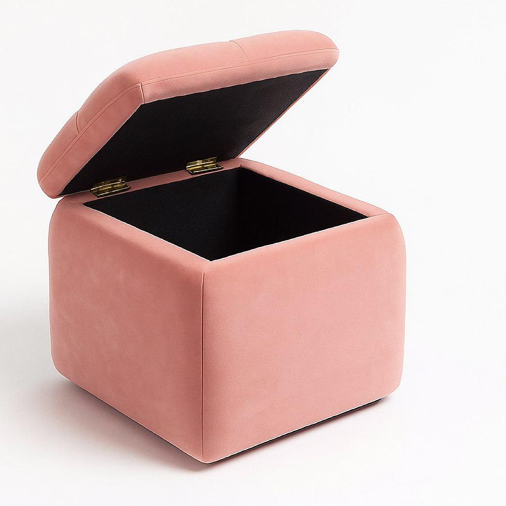 Пуф Nico с нишей 40х40х40 см Розовый (AI 16) - фото 2 Пуф Nico с нишей 40х40х40 см Розовый (AI 16) - фото 2