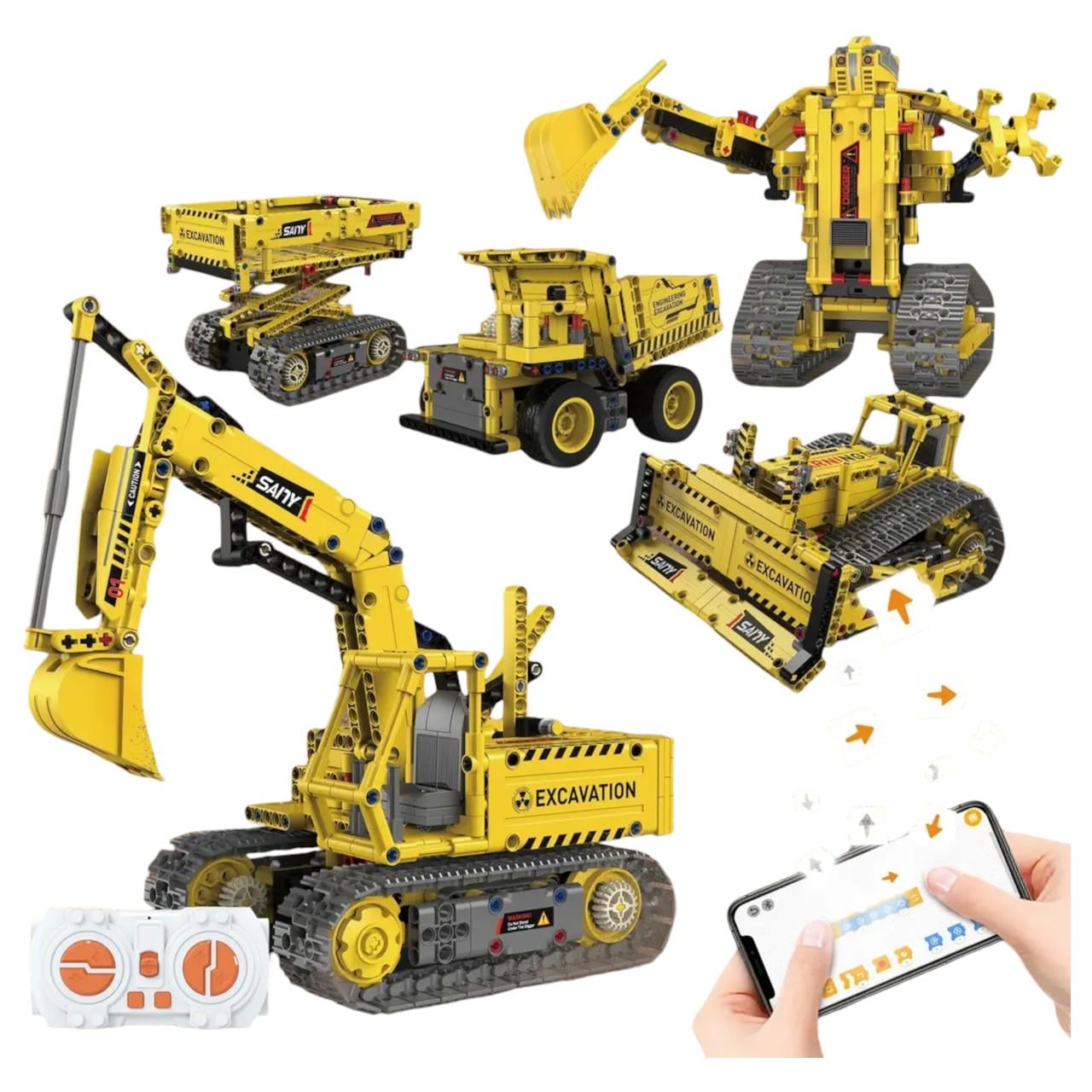 Конструктор на радиоуправлении Строительная техника 5в1