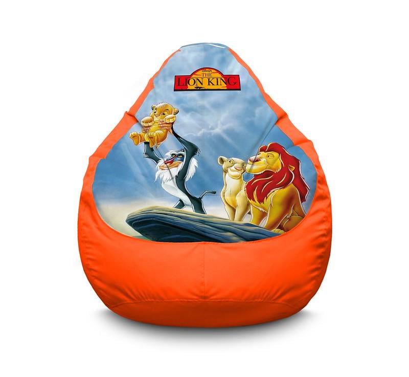 Крісло мішок Lion King Little Simba Оксфорд XL 80х110 см Помаранчевий