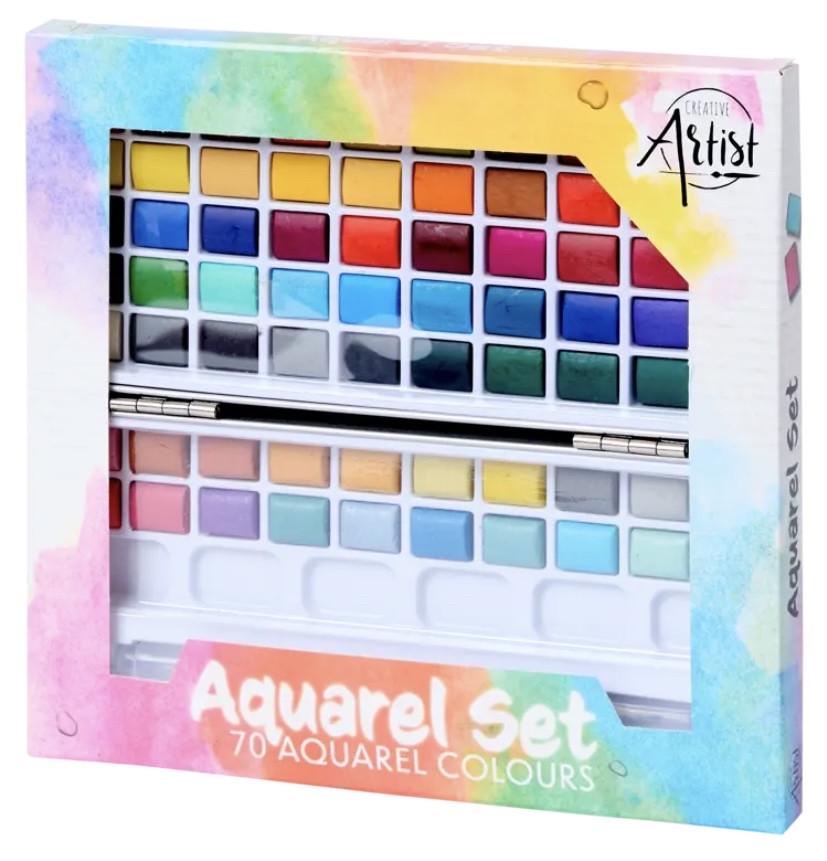 Набір акварельних фарб 70 кольорів (2141261382)