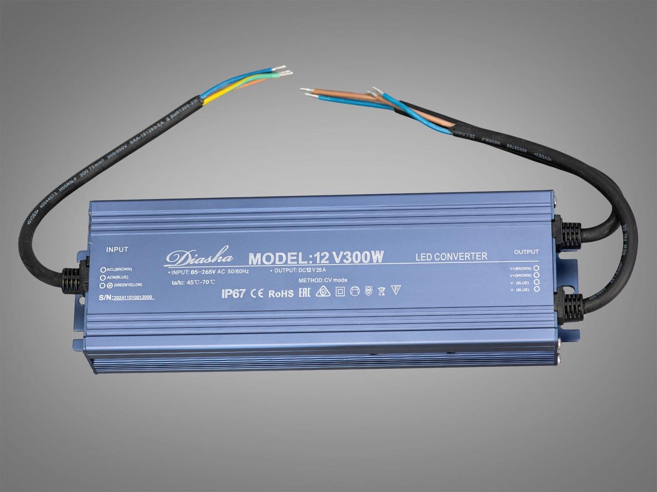 Блок живлення 12 В для підключення LED стрічки 300 Вт 25А (D25NP-12V-300W-IP67 (2563846207) - фото 2 Блок живлення 12 В для підключення LED стрічки 300 Вт 25А (D25NP-12V-300W-IP67 (2563846207) - фото 2