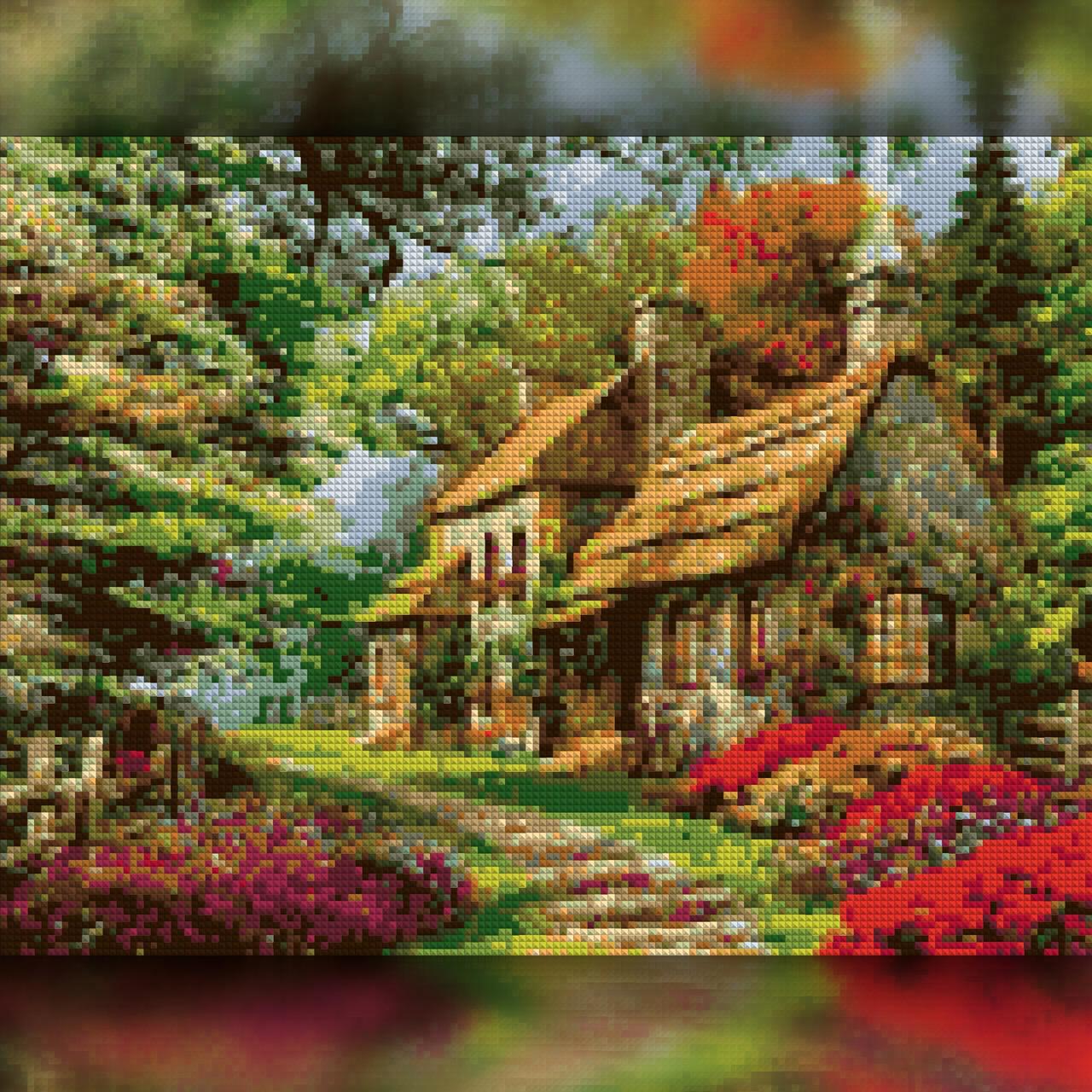 Алмазная мозаика The Wortex Diamonds Весенний пейзаж в лесу 50x60 см (TWD30058XL)