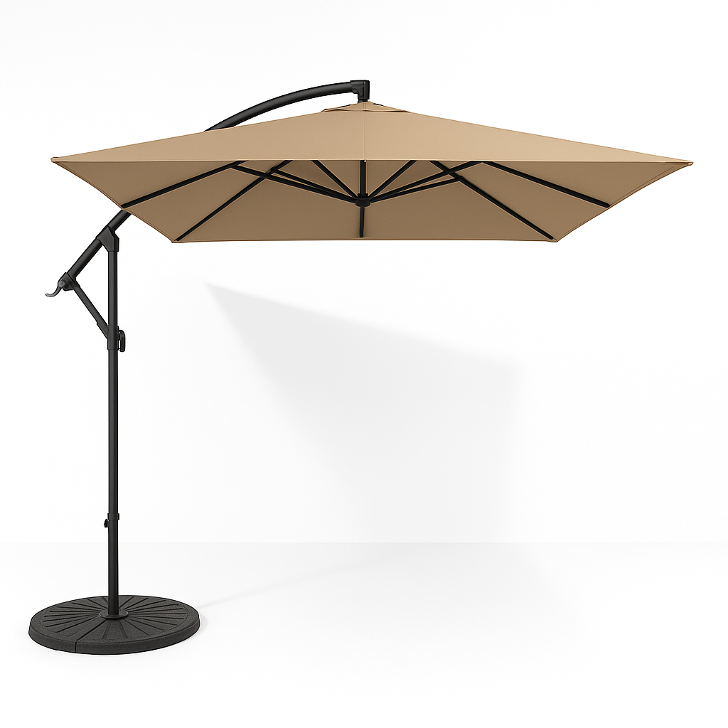 Садова парасолька WCG з поліестеру сталевою рамою регульований кут нахилу з чохлом 2,5х2,5 м Бежевий (W-7055BE1) - фото 3 Садова парасолька WCG з поліестеру сталевою рамою регульований кут нахилу з чохлом 2,5х2,5 м Бежевий (W-7055BE1) - фото 3