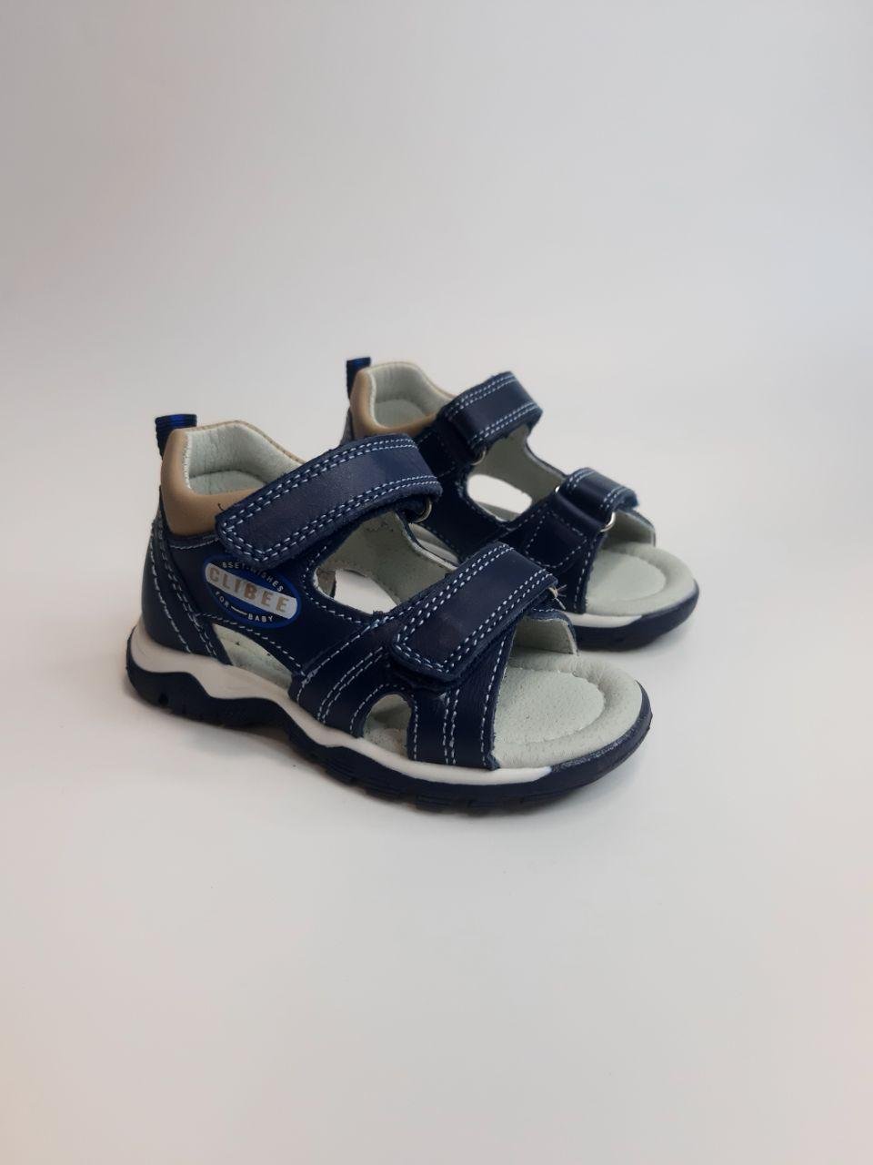 Босоніжки для хлопчика Clibee р. 26 15,8 см Синій (322 bl-khaki)