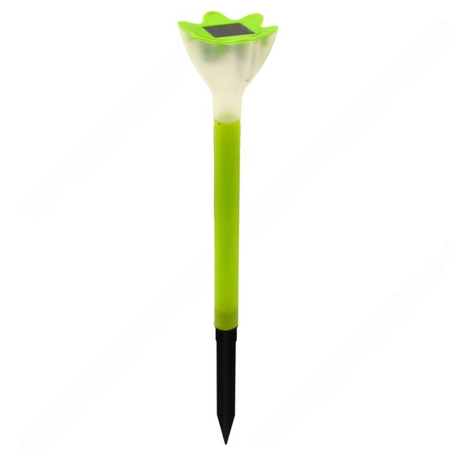 Садовый светильник Lemanso грунтовой на солнечной батарее с выключателем Зеленый (CAB116)