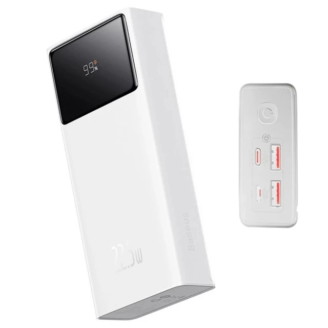 Повербанк Baseus Star-Lord Digital Display Fast Charge 22,5 W 30000 mAh Белый - фото 2 Повербанк Baseus Star-Lord Digital Display Fast Charge 22,5 W 30000 mAh Белый - фото 2