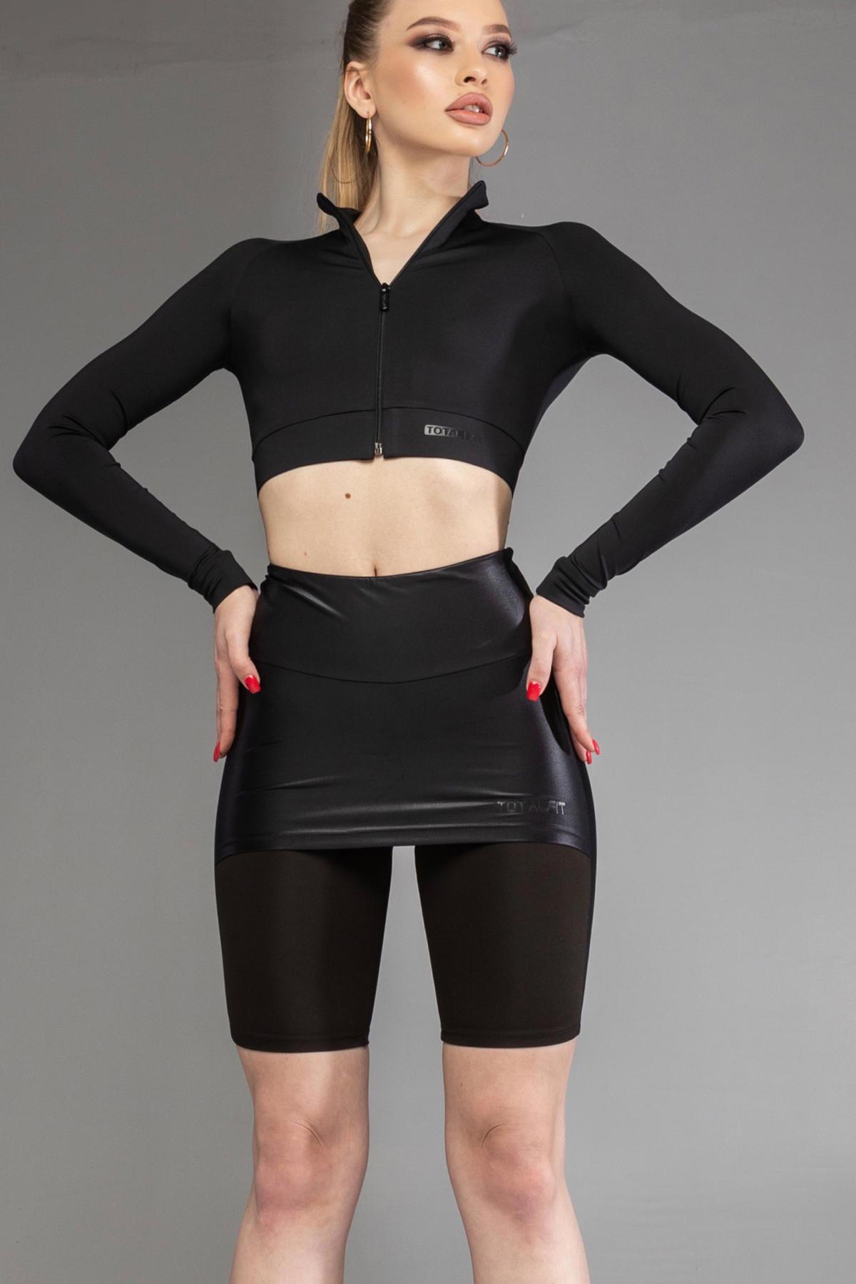Шорти з спідницею TOTALFIT Flash-skirt XS Чорний (HW19-C25-XS)