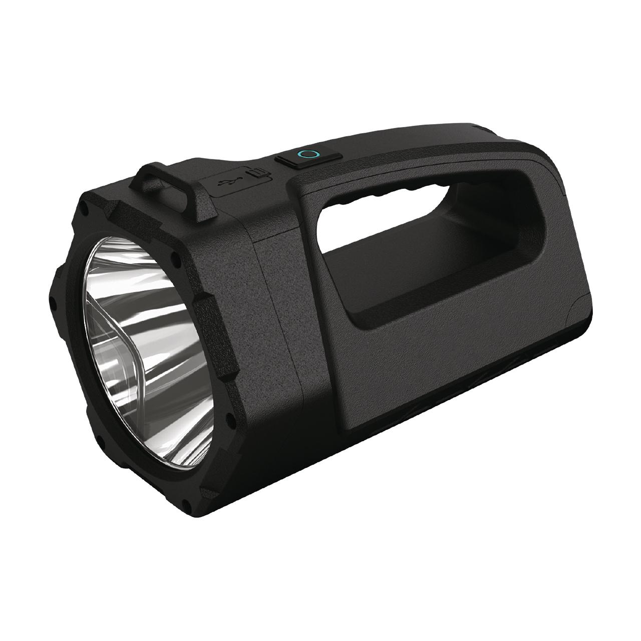 Ліхтар ручний Eurolamp FLASH-5W LED акумуляторний 208х120 мм Black (4262380660298) - фото 1