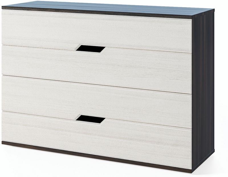 Комод Світ меблів Мария из ДСП/МДФ Дуб катание черный/Белое золото (51726) Комод Світ меблів Мария из ДСП/МДФ Дуб катание черный/Белое золото (51726)