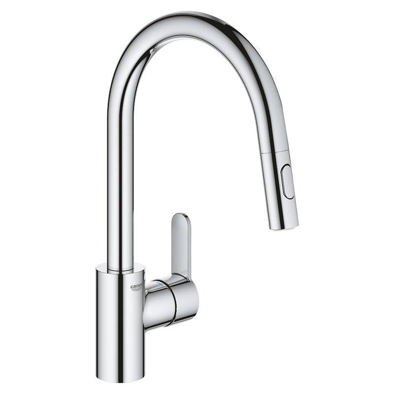 Змішувач для мийки Grohe Eurostyle Cosmopolitan з висувним виливом Хром (GROHE/31482003)