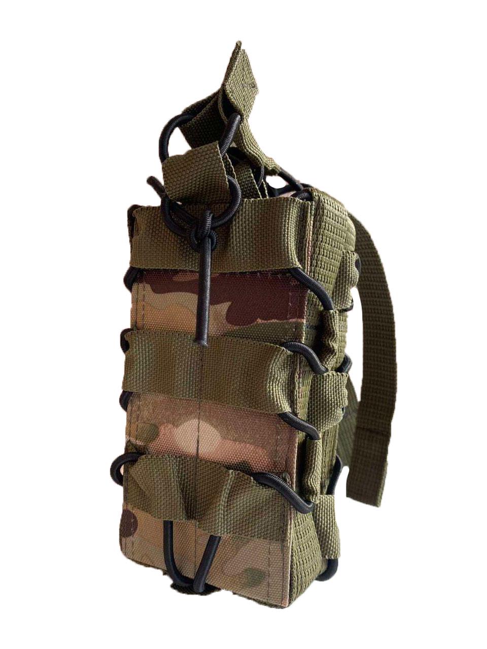 Подсумок штурмовой МК двойной для магазинов АК пластиковые вставки на кнопках Мультикам (3575929)