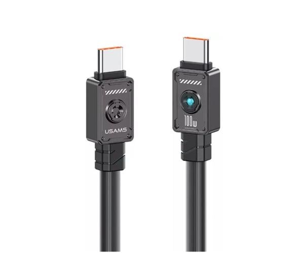 Кабель Data Usams US-SJ684 Type-C-Type-C 100W 1,2 м Black (06SJ684USB01)