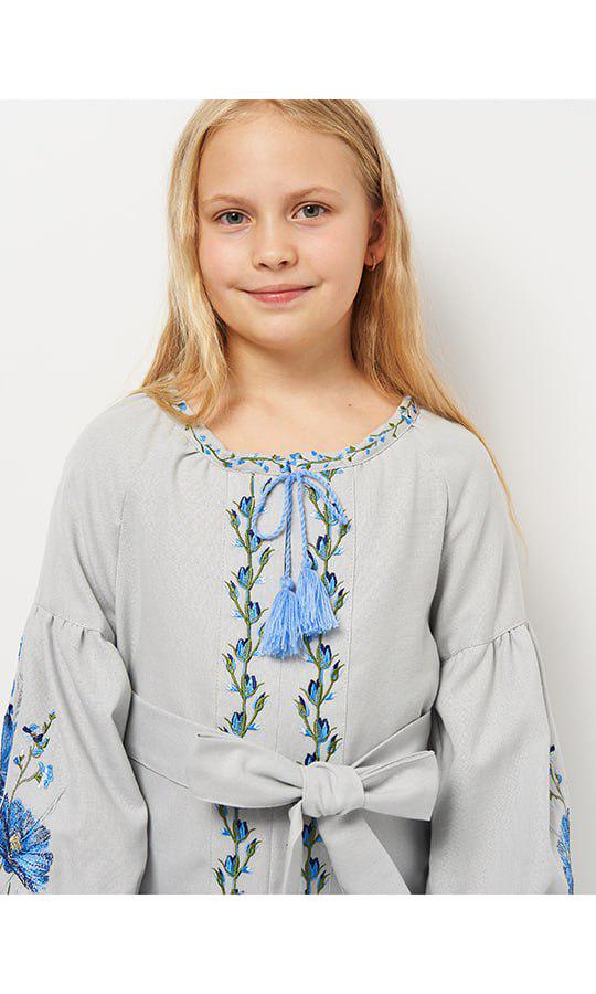 Сукня-вишиванка дитяча Вишиваночка р. 158 Сірий (8205-7) - фото 4 Сукня-вишиванка дитяча Вишиваночка р. 158 Сірий (8205-7) - фото 4