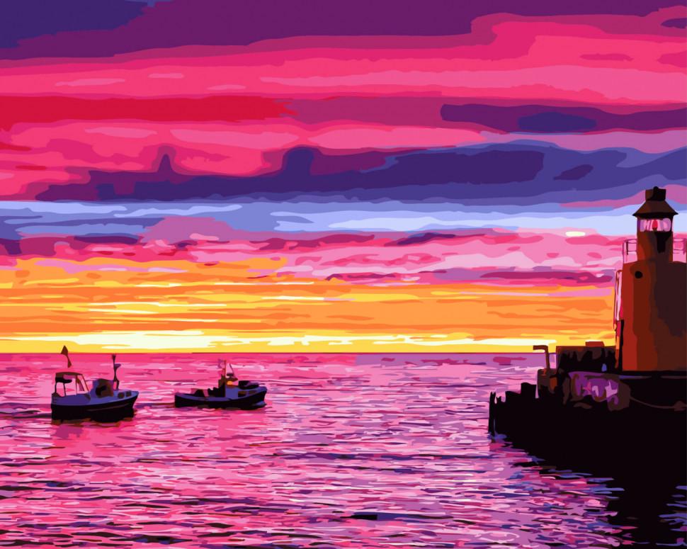 Картина по номерам Brushme Закат у причала (GX21542) Картина по номерам Brushme Закат у причала (GX21542)