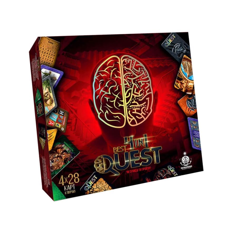 Настільна гра Danko Toys Карткова квест BEST QUEST 4 в 1 2 гравців від 12 років (SR-113-N-1492) Настільна гра Danko Toys Карткова квест BEST QUEST 4 в 1 2 гравців від 12 років (SR-113-N-1492)