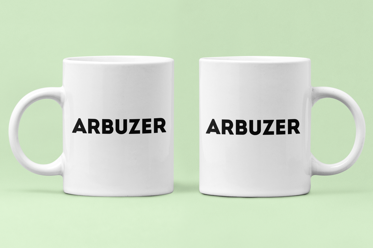 Чашки парные с принтом "ARBUZER" для влюбленных 330 мл Белый