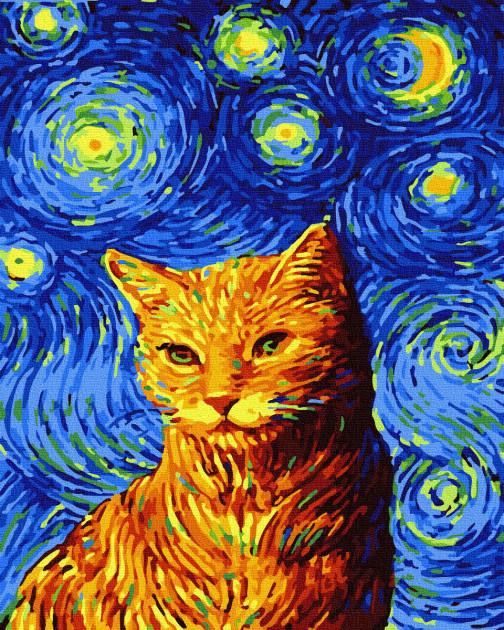 Картина по номерам Rainbow Art Кот Ван Гога (GX35619-RA)