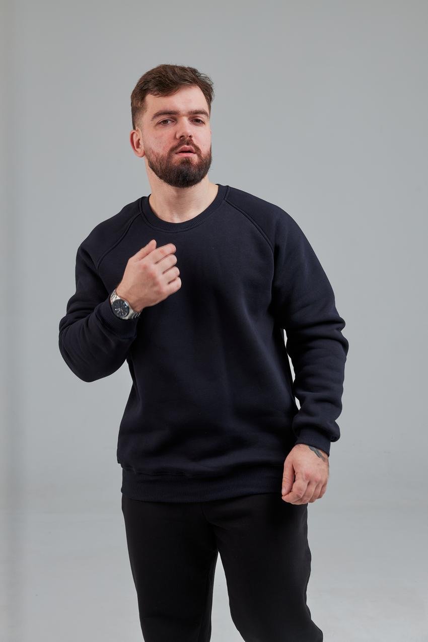 Свитшот мужской М0138 L Темно-синий (641-1-62)