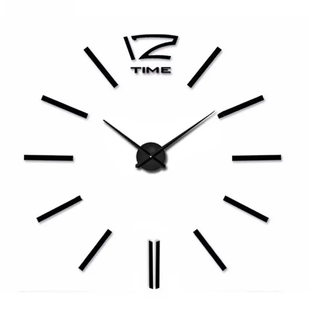 Часы настенные 3D DIY Clock 70-150 см Черный