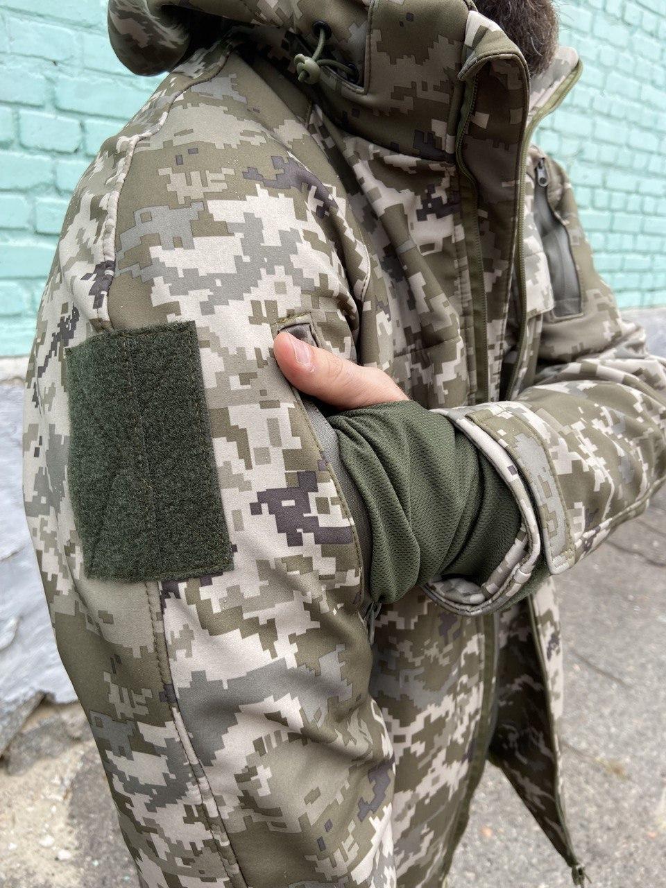 Куртка військова утеплена Tactic Soft Shell р. 48-50 Піксель (56124) - фото 4