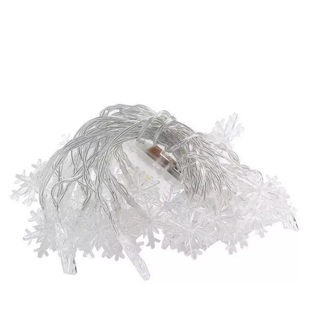 Гірлянда Сніжинки 20 LED 220V 4 м Теплий білий (3850)