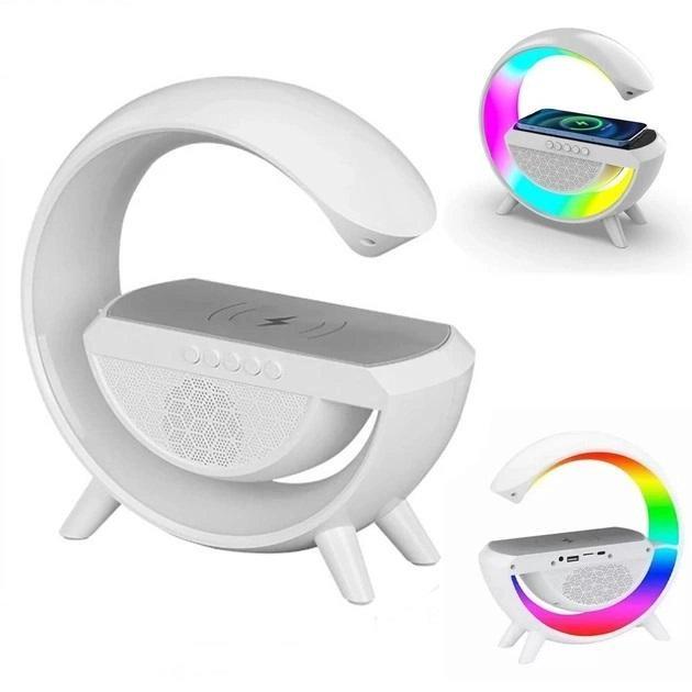 Ночник аккумуляторный BT-2301 RGB с беспроводной зарядкой и Bluetooth колонкой (16044615) - фото 2