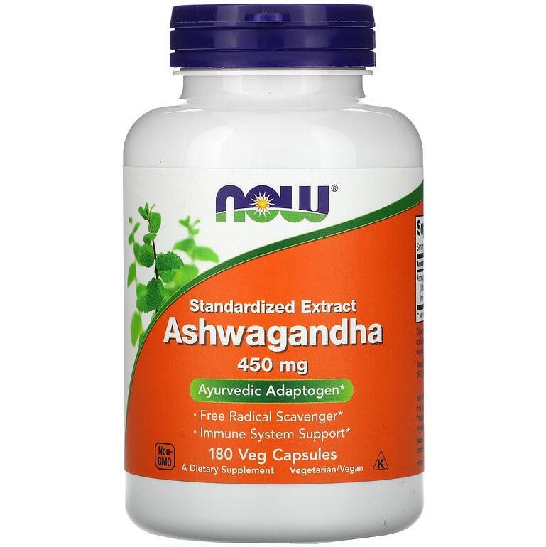 Ашвагандха NOW Foods Ashwagandha 450 мг 180 капсул (919233486)