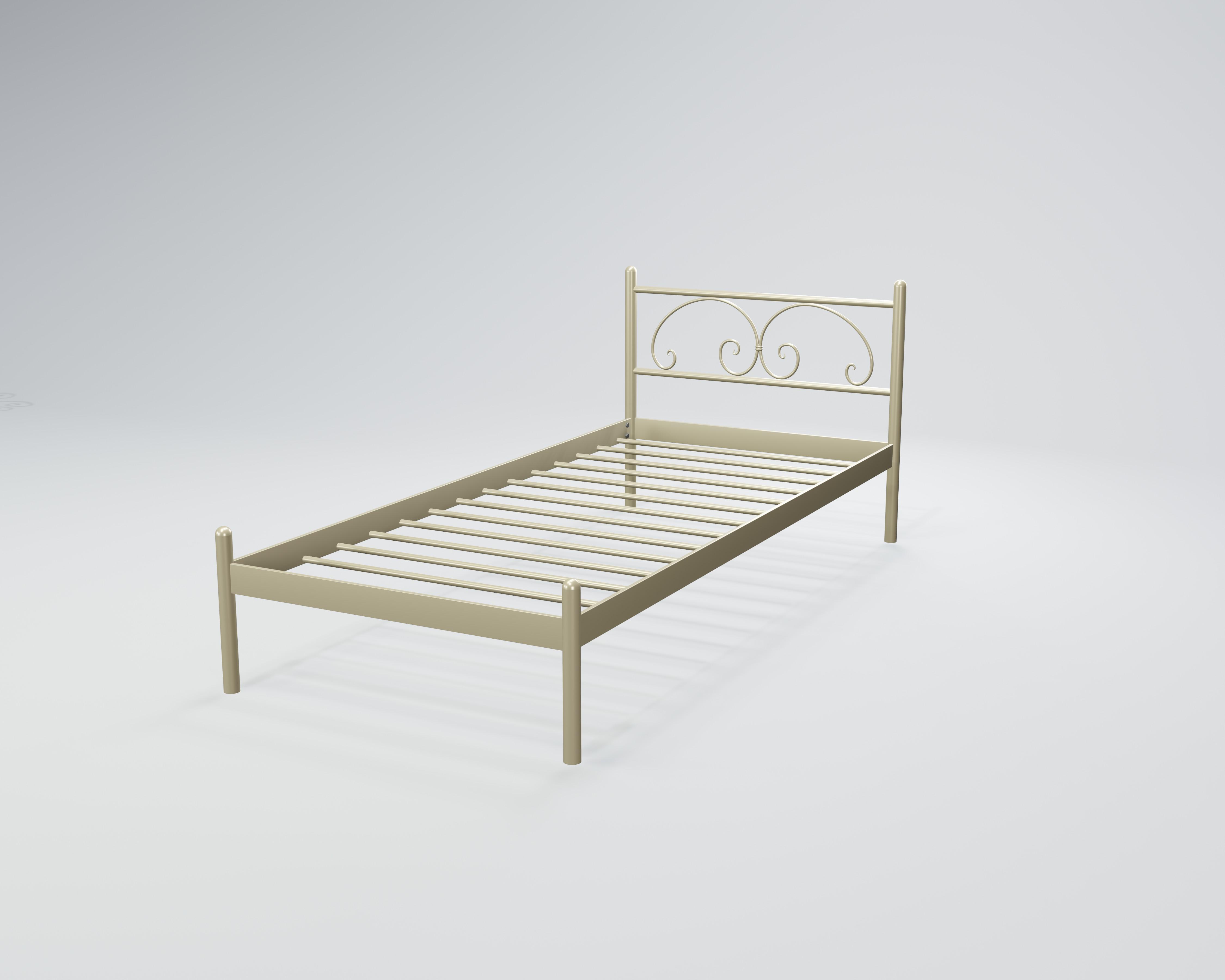 Кровать металлическая Иберис Мини 90x200 см Бежевый