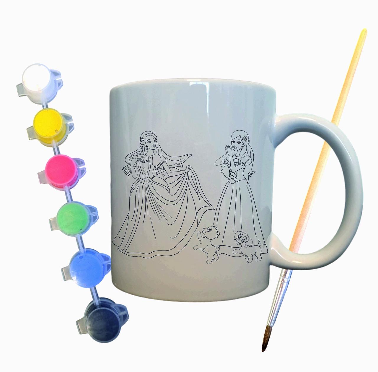 Набір для творчості кружка розмальовка Ляльки Красуні 330 мл Білий (КР0034) - фото 2 Набір для творчості кружка розмальовка Ляльки Красуні 330 мл Білий (КР0034) - фото 2
