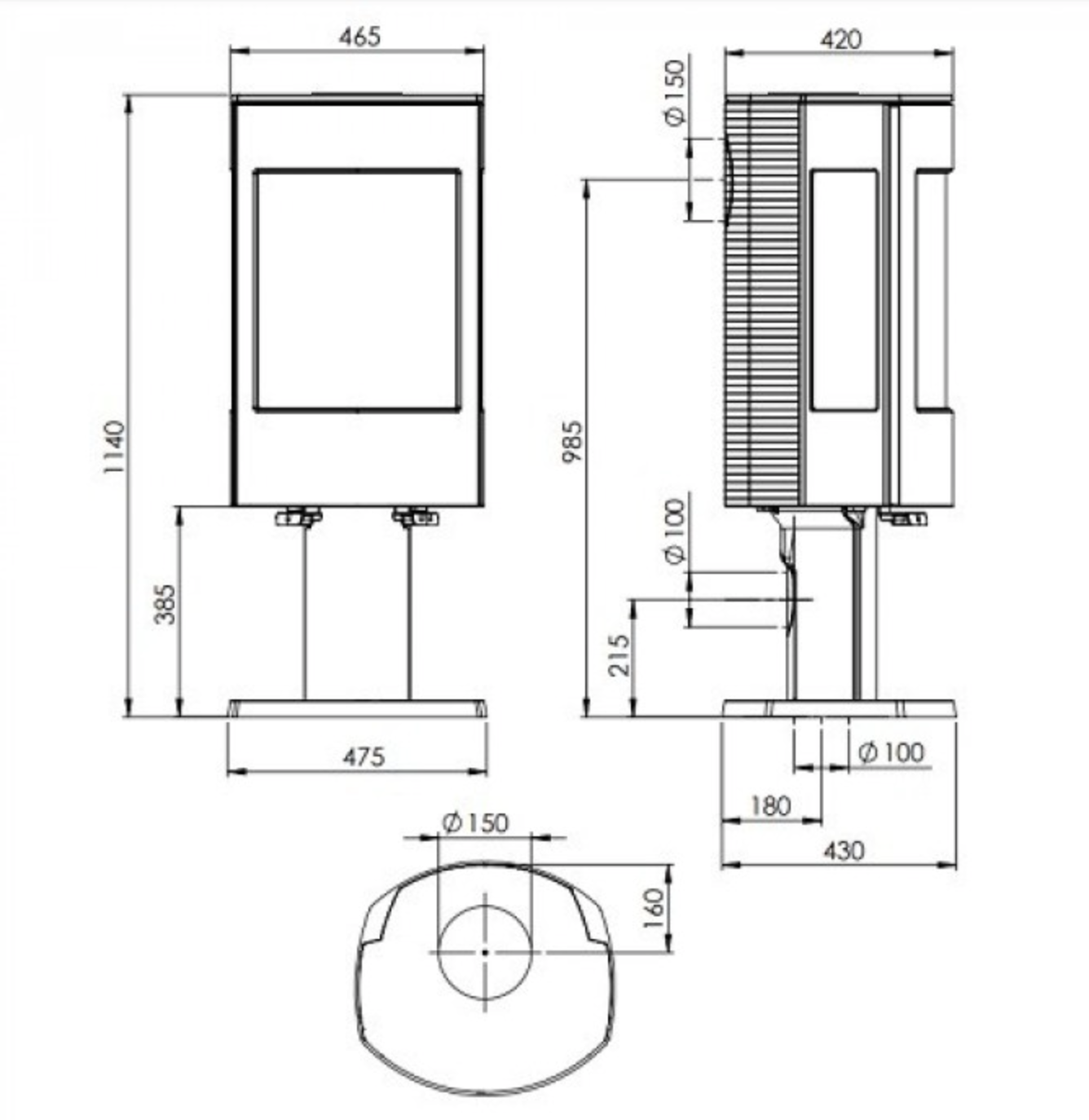 Чавунна піч Dovre ASTRO 4 CB/P (30288228) - фото 3