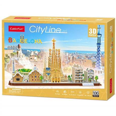 Пазл 3D CubicFun City Line Барселона (MC256h)