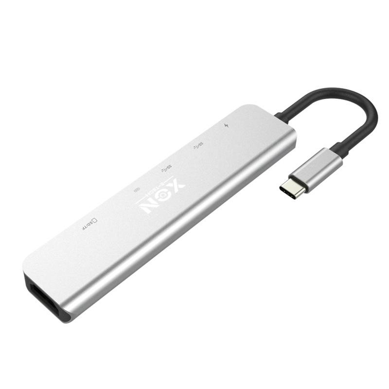 USB-хаб XON SmartHub 7в1 Сірий (UHCHP074300G 5177) - фото 3