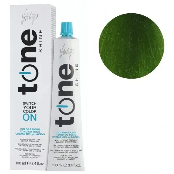 Гель-краска для волос тонирующая безаммиачная Tone Shine Vitality's Green Зеленый 100 мл
