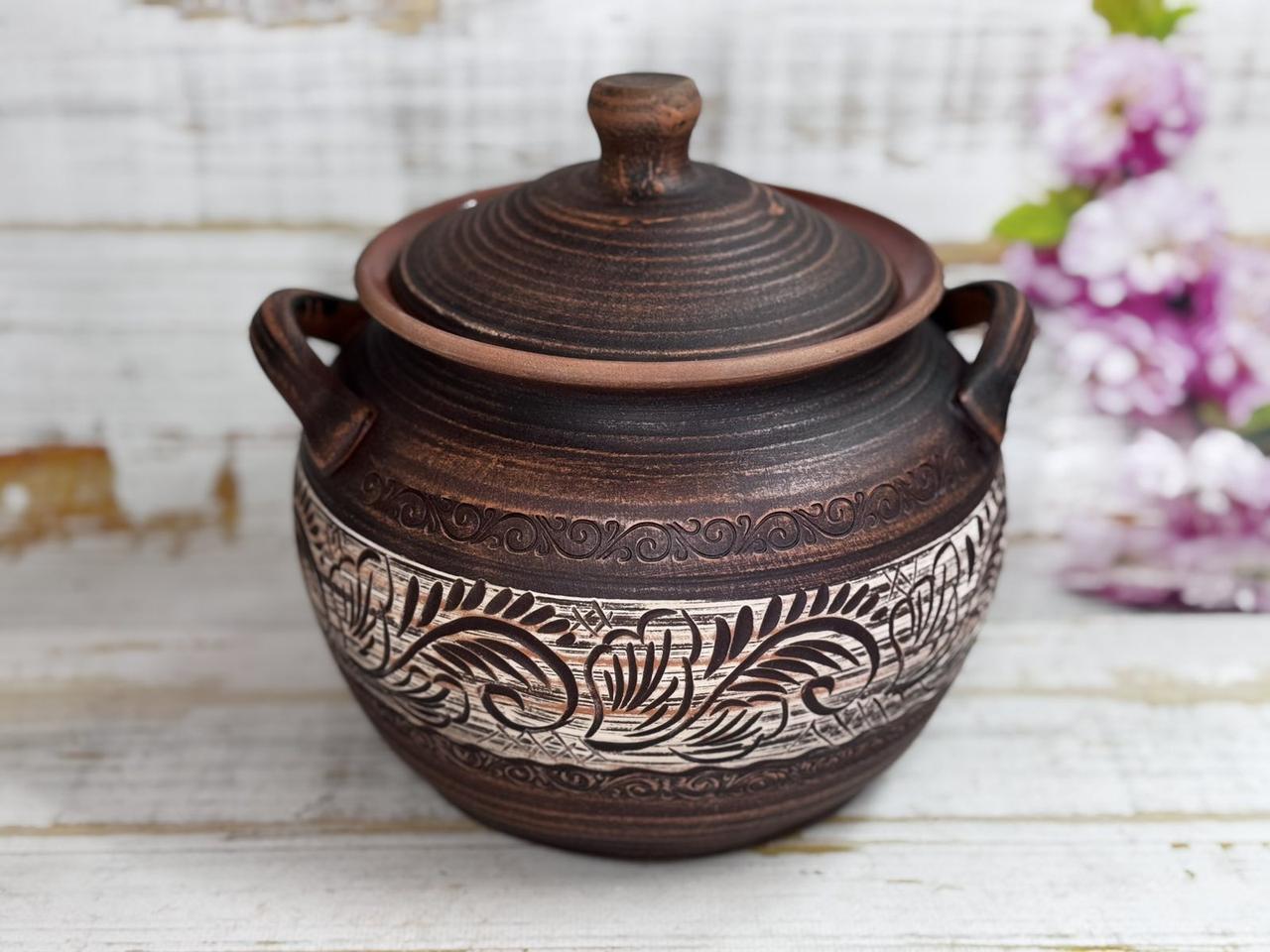 Супник глиняный с глазурью внутри 3 л (2708352152) - фото 5