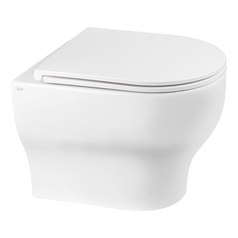 Унитаз подвесной Q-tap Aries безободковый с сиденьем Soft-close QT0333063ERW (14092)