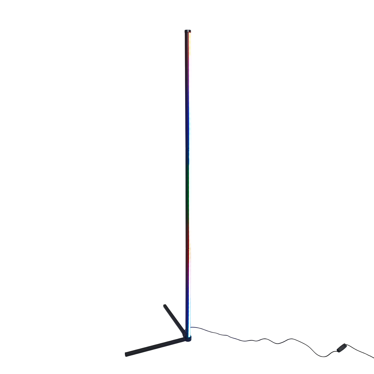 Напольная угловая светодиодная RGB LED лампа 1,4 м торшер для спальни с пультом дистанционного управления Разноцветный RGB HA-10
