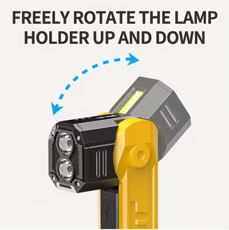 Фонарик поворотный многофункциональный 7 режимов свечения Powerbank магнит (ФБФ11) - фото 4 Фонарик поворотный многофункциональный 7 режимов свечения Powerbank магнит (ФБФ11) - фото 4