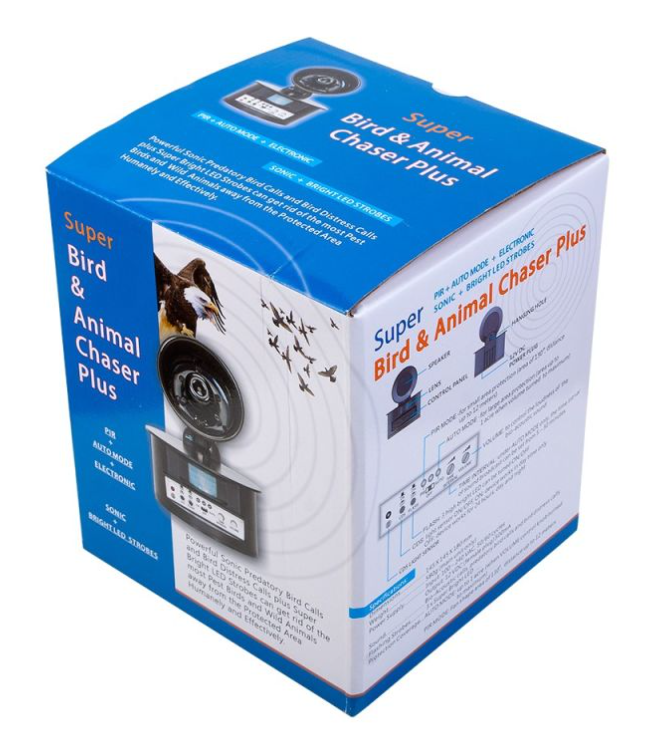 Відлякувач птахів акустичний LS-2021 звуки/спалахи/ІК датчик 4000 м2 - фото 3 Відлякувач птахів акустичний LS-2021 звуки/спалахи/ІК датчик 4000 м2 - фото 3