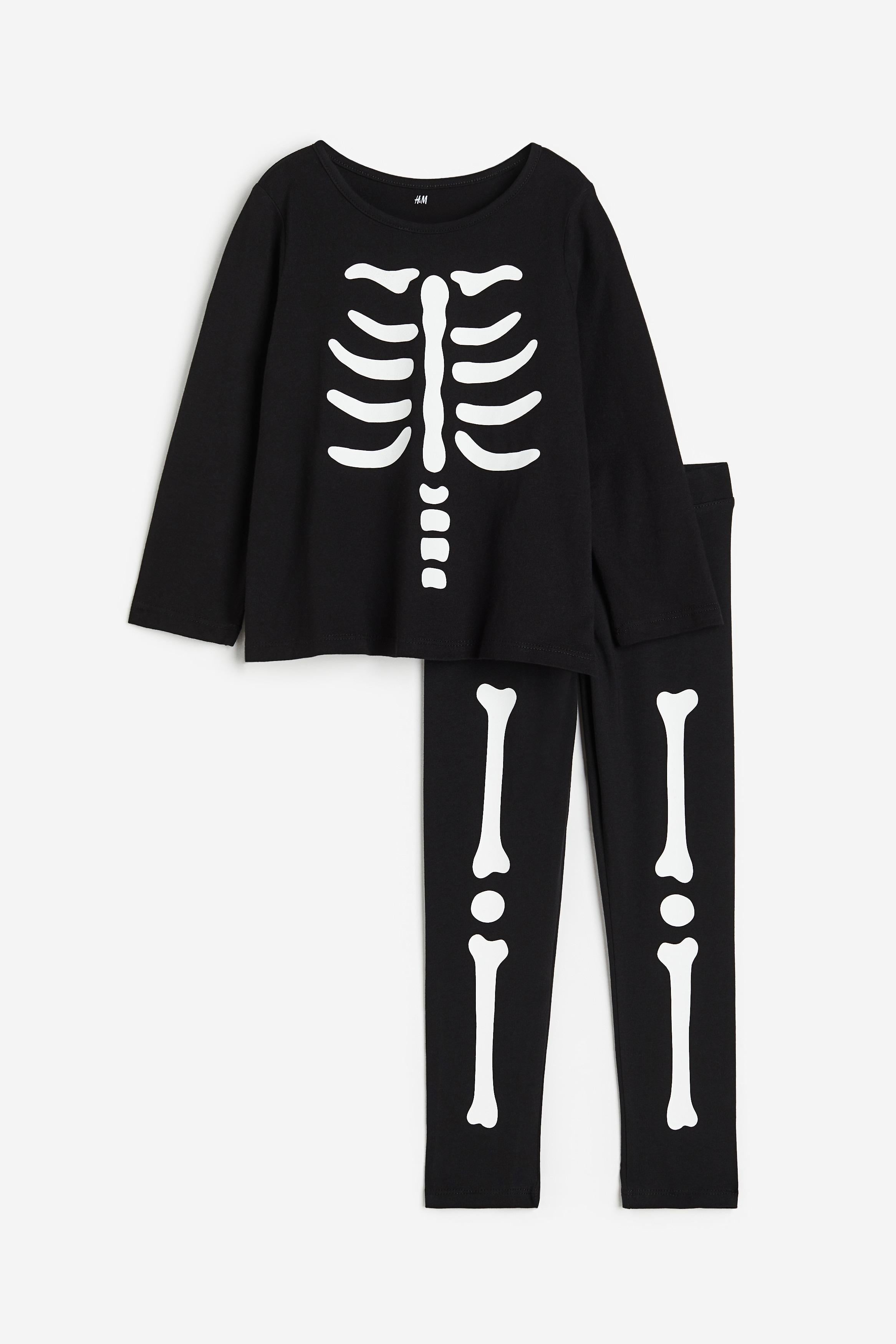 Лосины H&M Скелет 122 см Черный (1171562)
