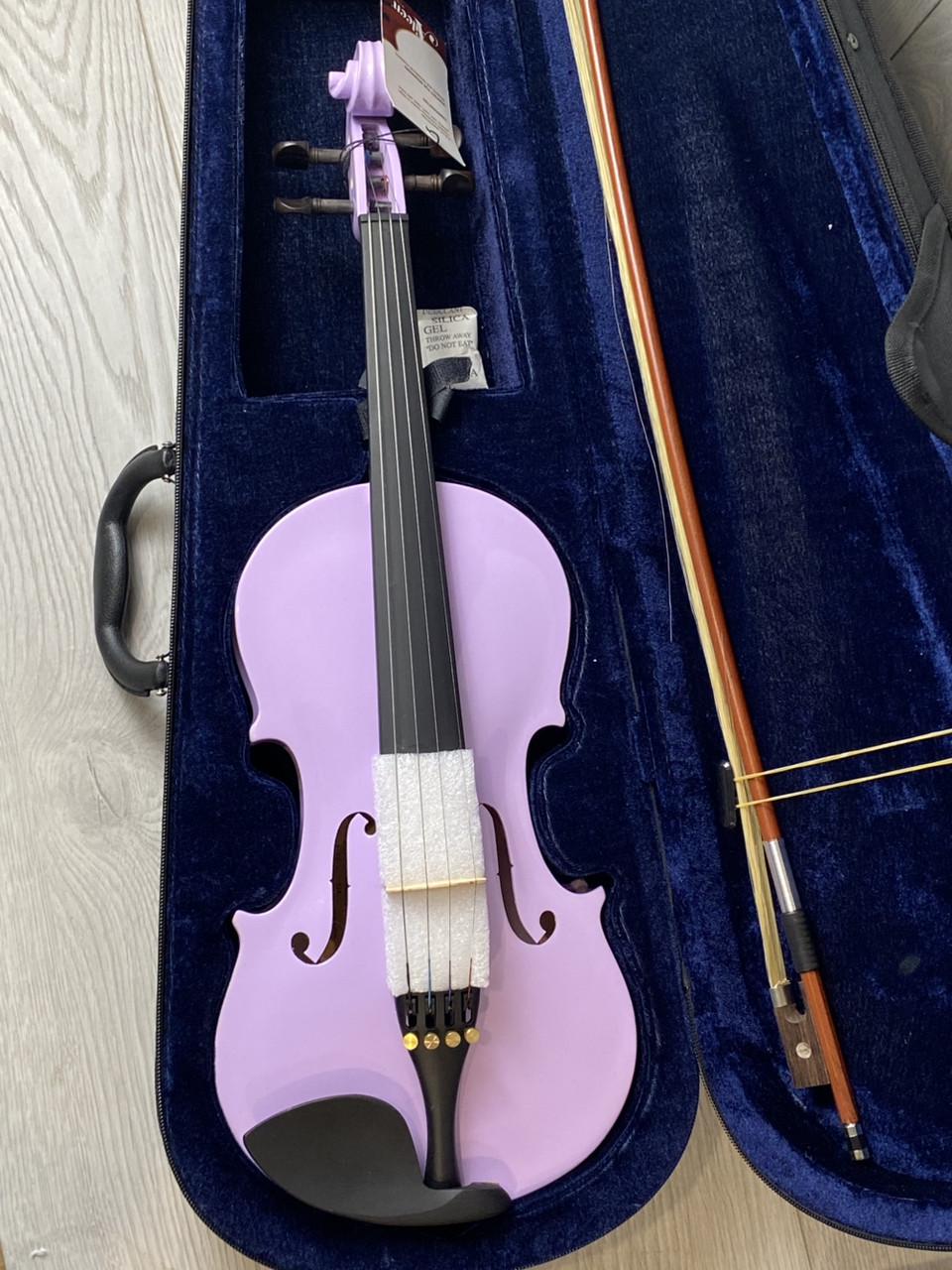 Скрипка SKY 4/4 Full Size Purple з смичком Brazilwood і легким футляром дерев’яна Фіолетовий - фото 3