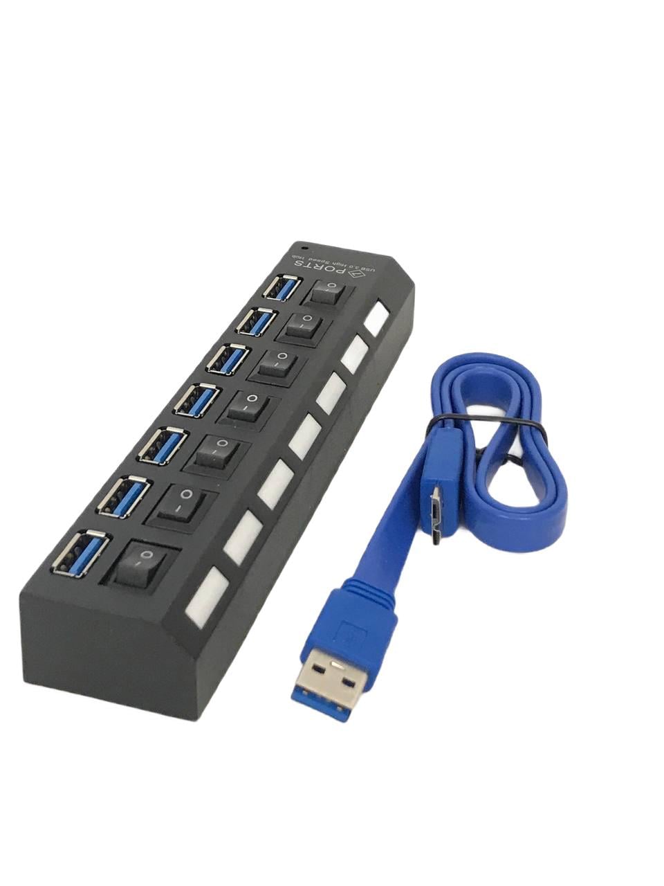 USB-хаб CQT-040/M7 на 7 портов USB 3.0 с выключателем (29781692)